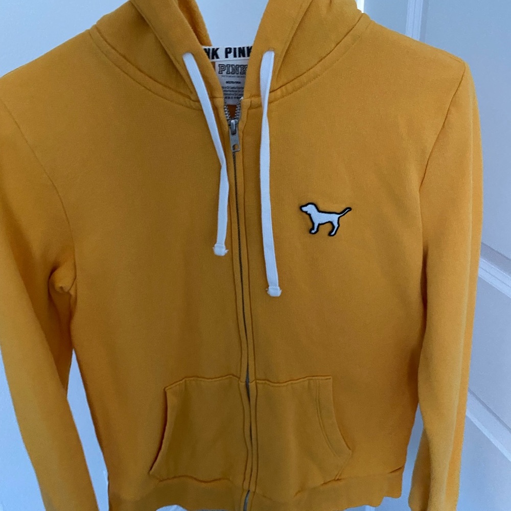 PINK medium zip up sweater